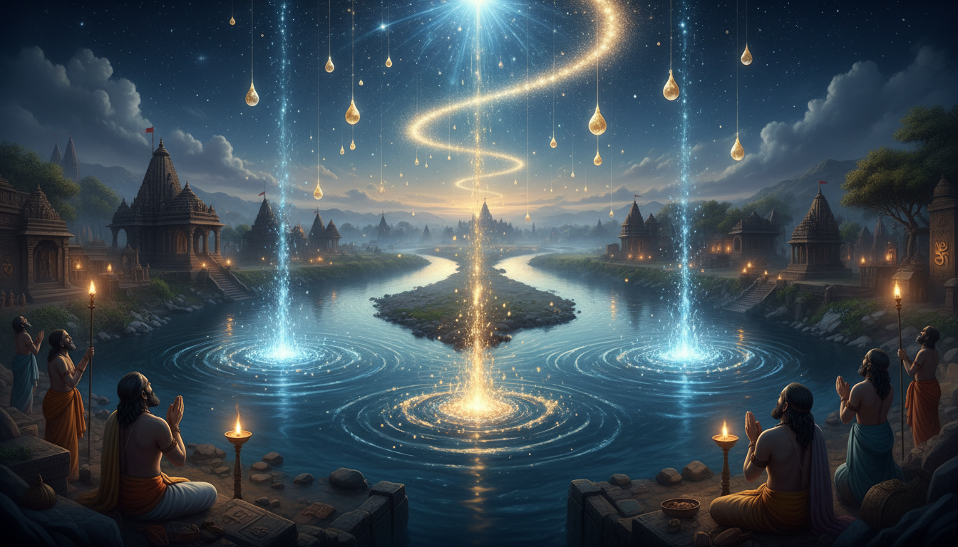 प्राचीन भारतीय खगोल विज्ञान के माध्यम से नक्षत्रों की गणना करते एक विद्वान सन्यासी